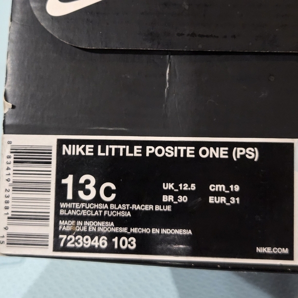 Nike Little Posite One (PS) Little Girls Multicolor Sneakers Size 13c - Picture 10 of 10